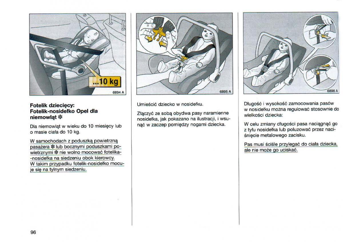 Opel Omega Vauxhall Omega B FL instrukcja obslugi / page 97