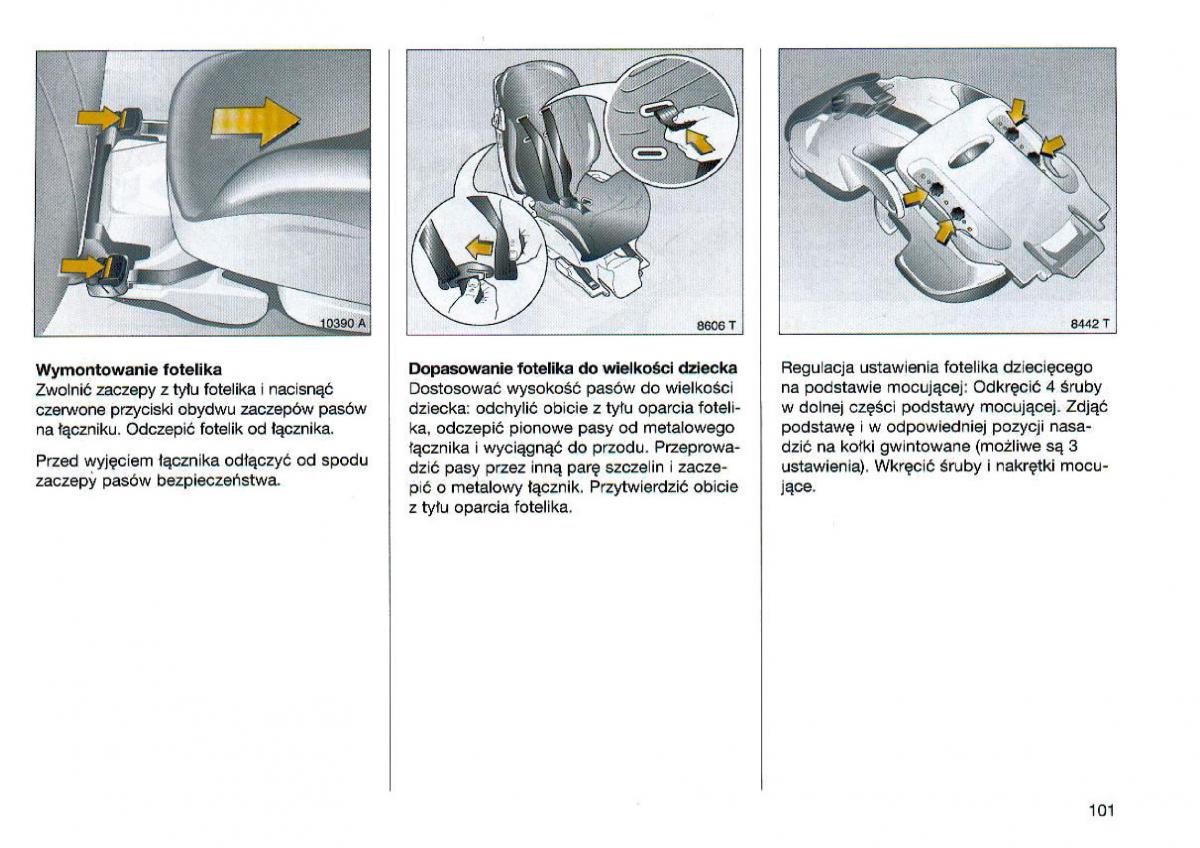 Opel Omega Vauxhall Omega B FL instrukcja obslugi / page 102