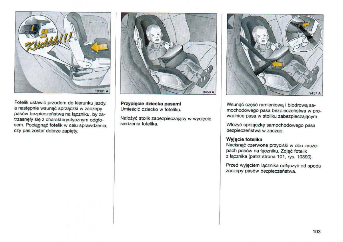 Opel Omega Vauxhall Omega B FL instrukcja obslugi / page 104