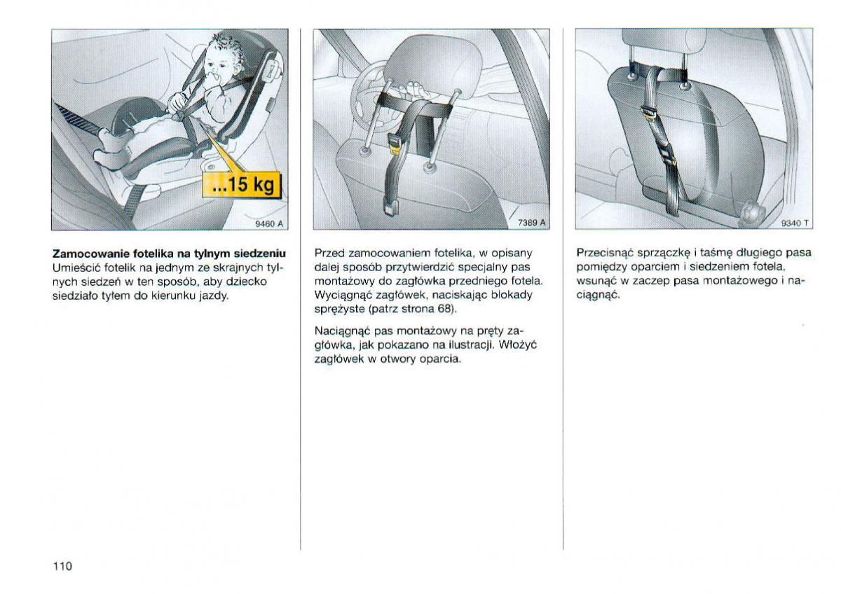 Opel Omega Vauxhall Omega B FL instrukcja obslugi / page 111