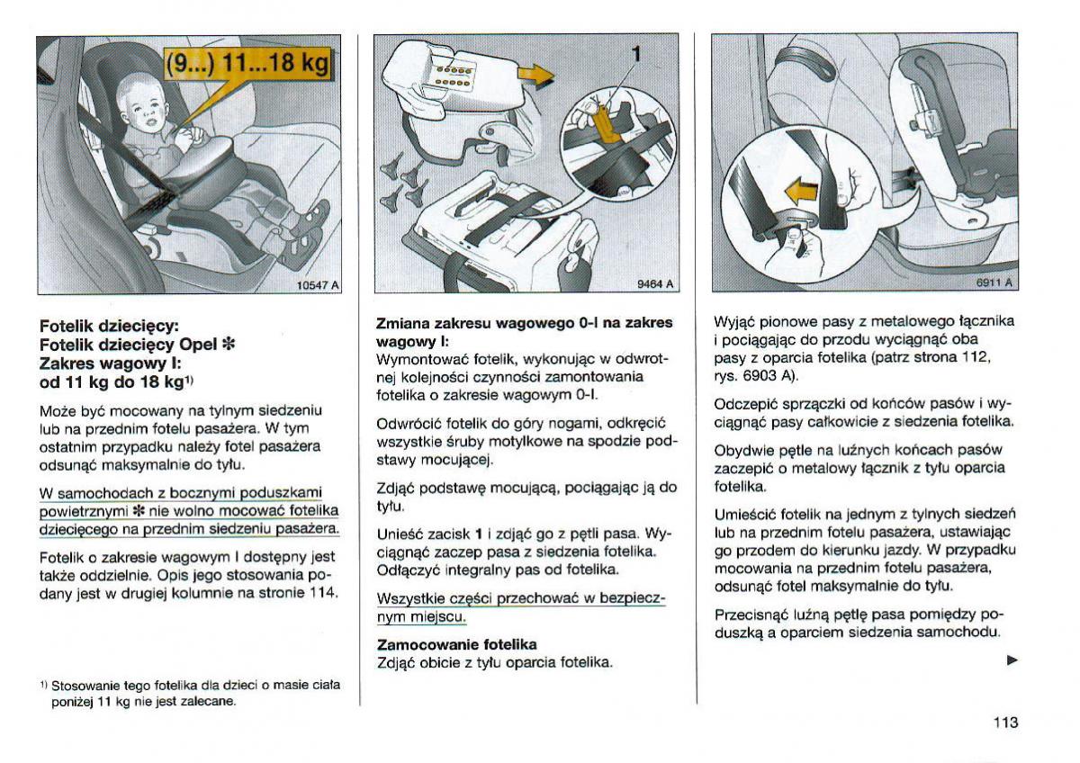 Opel Omega Vauxhall Omega B FL instrukcja obslugi / page 114