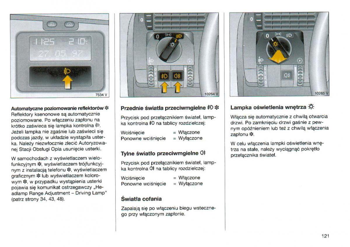 Opel Omega Vauxhall Omega B FL instrukcja obslugi / page 122