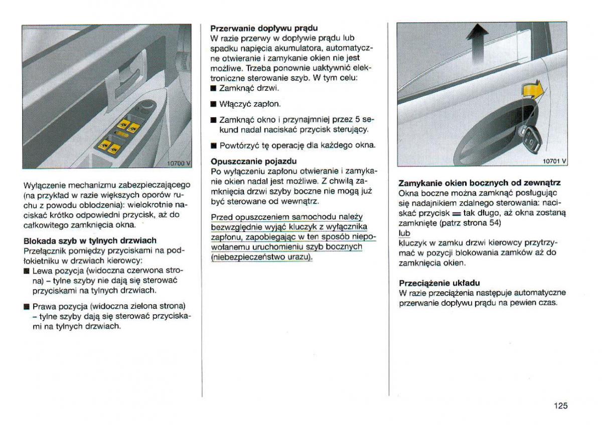 Opel Omega Vauxhall Omega B FL instrukcja obslugi / page 126