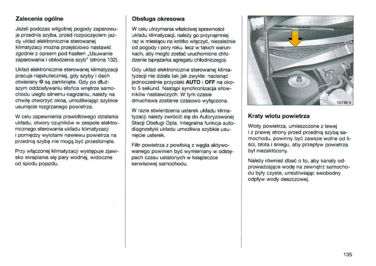 Opel Omega Vauxhall Omega B FL instrukcja obslugi / page 136