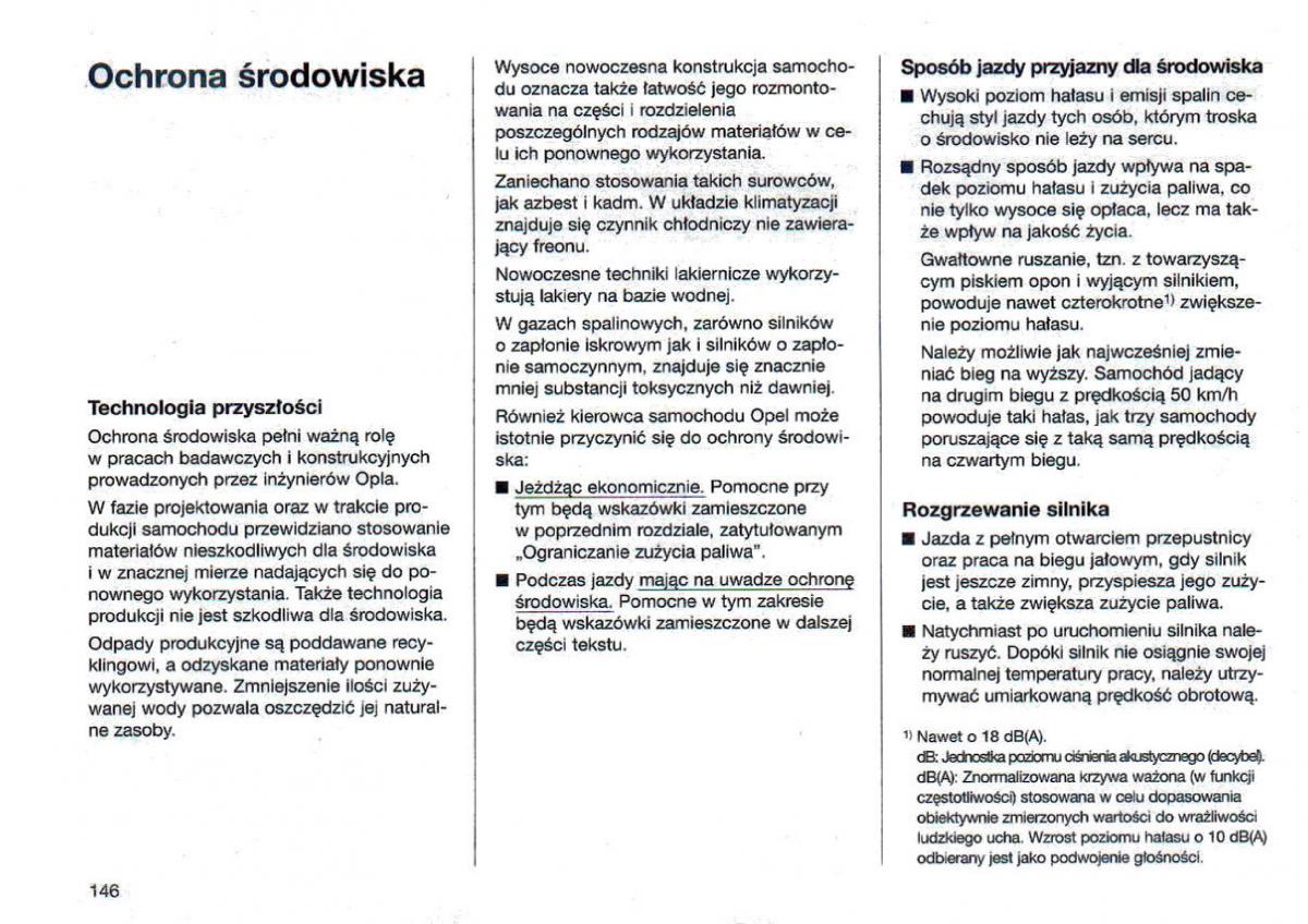 Opel Omega Vauxhall Omega B FL instrukcja obslugi / page 147