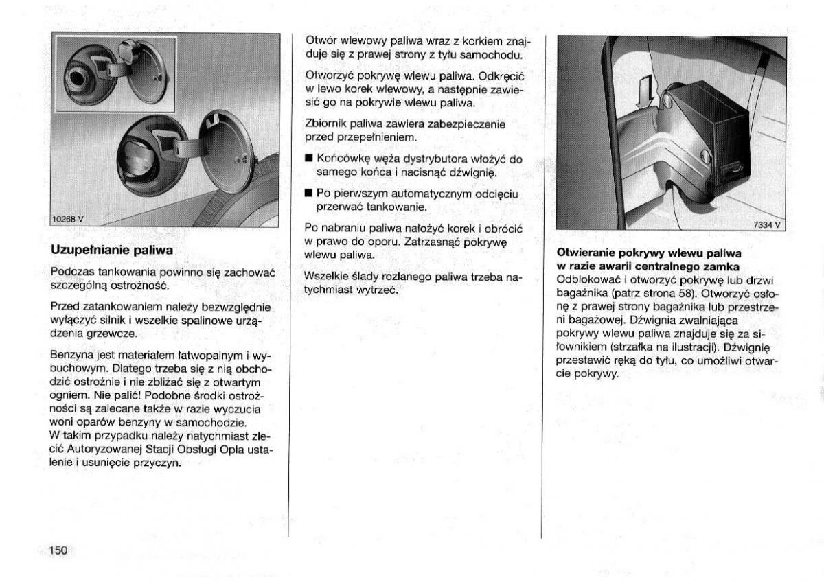 Opel Omega Vauxhall Omega B FL instrukcja obslugi / page 151