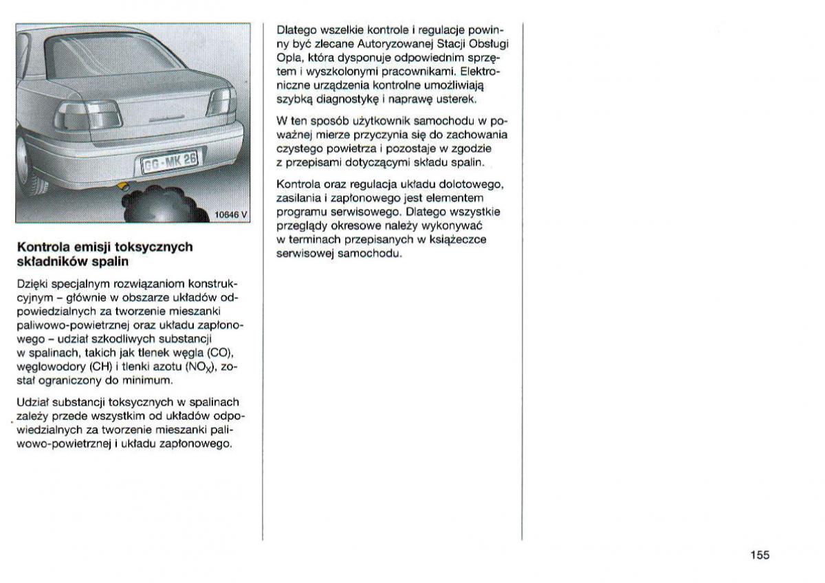 Opel Omega Vauxhall Omega B FL instrukcja obslugi / page 156