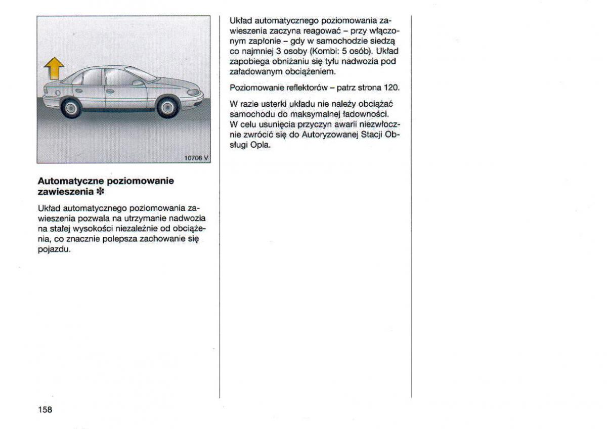 Opel Omega Vauxhall Omega B FL instrukcja obslugi / page 159