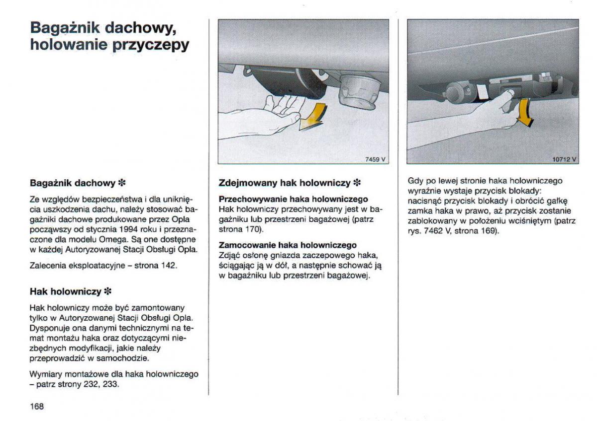 Opel Omega Vauxhall Omega B FL instrukcja obslugi / page 169