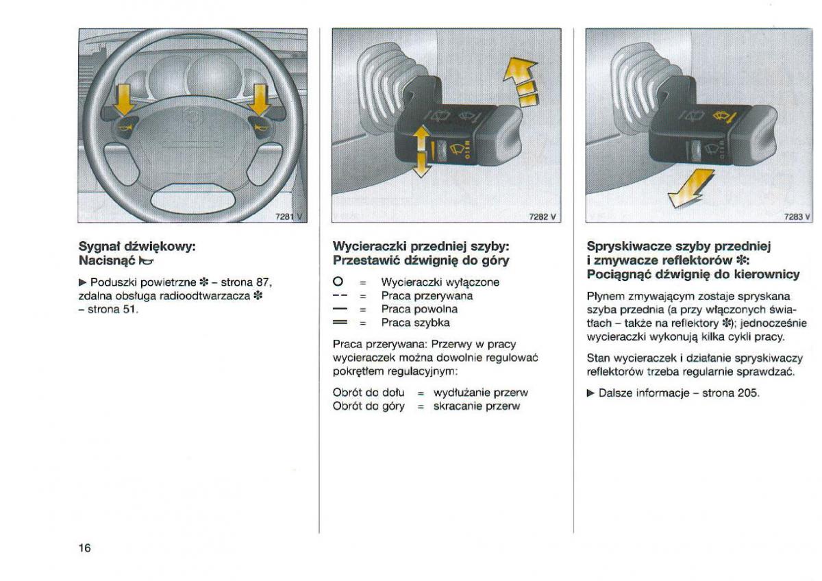 Opel Omega Vauxhall Omega B FL instrukcja obslugi / page 17