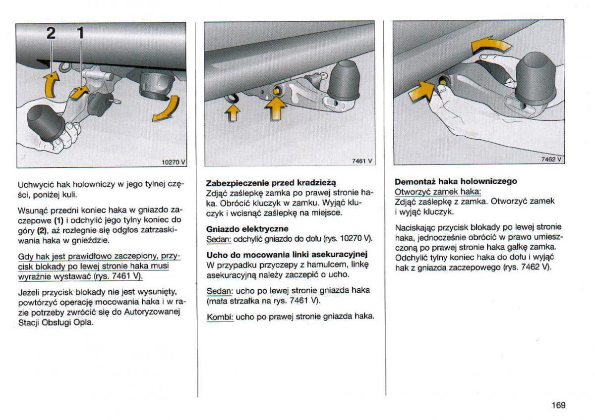 Opel Omega Vauxhall Omega B FL instrukcja obslugi / page 170