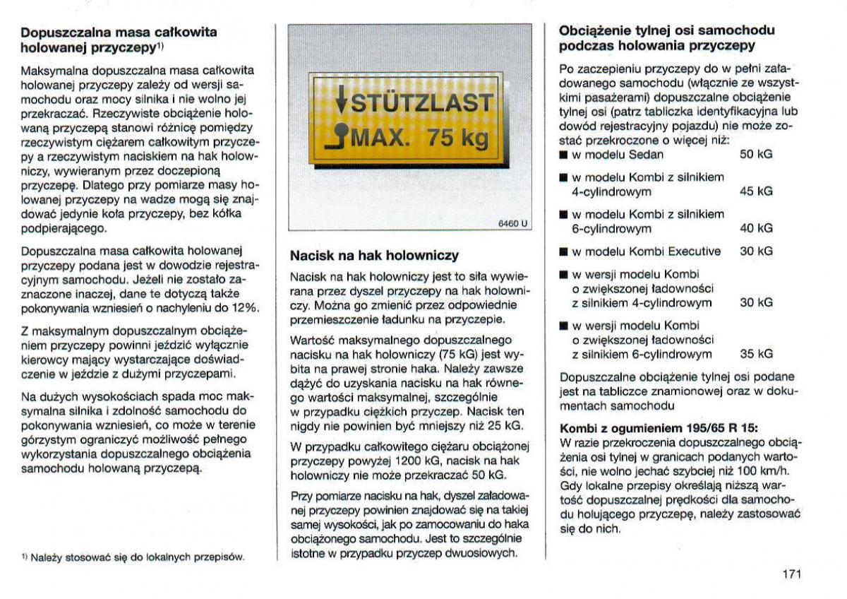 Opel Omega Vauxhall Omega B FL instrukcja obslugi / page 172