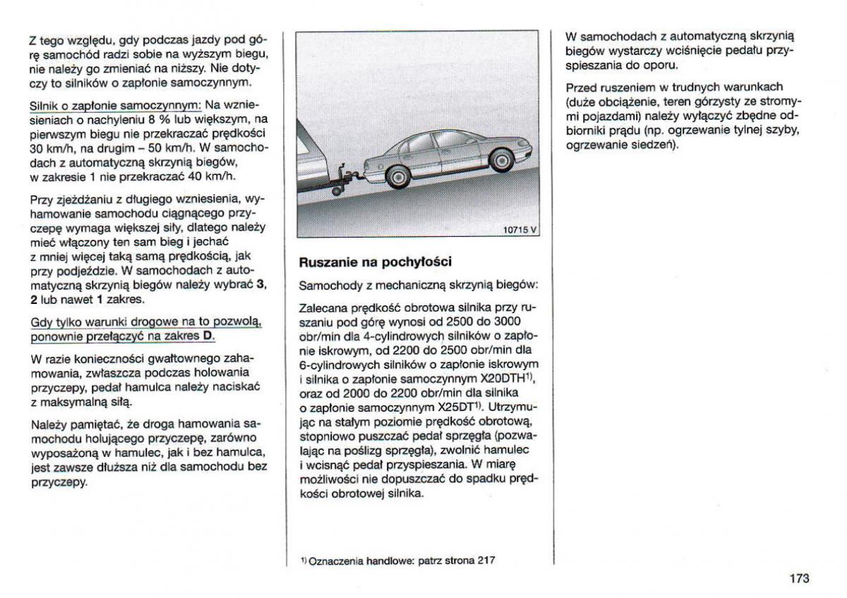 Opel Omega Vauxhall Omega B FL instrukcja obslugi / page 174