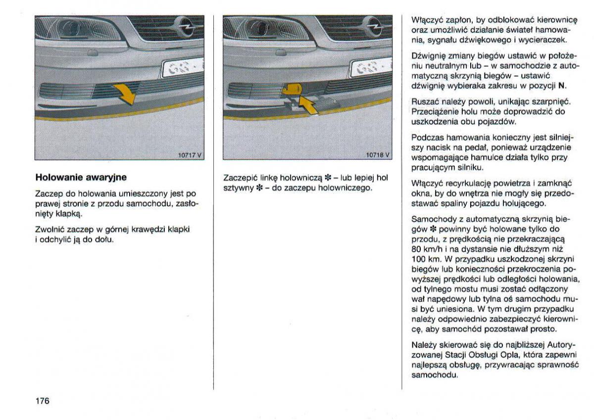 Opel Omega Vauxhall Omega B FL instrukcja obslugi / page 177