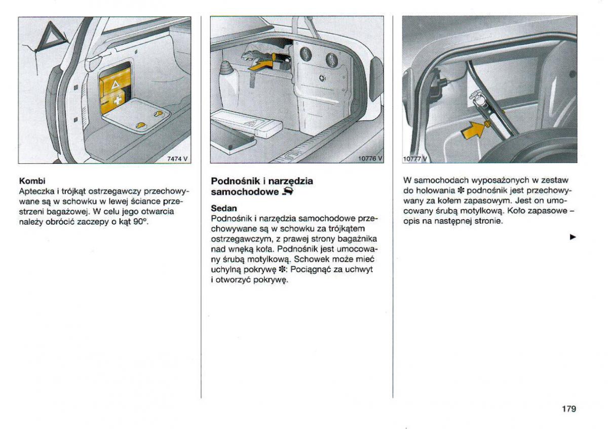 Opel Omega Vauxhall Omega B FL instrukcja obslugi / page 180