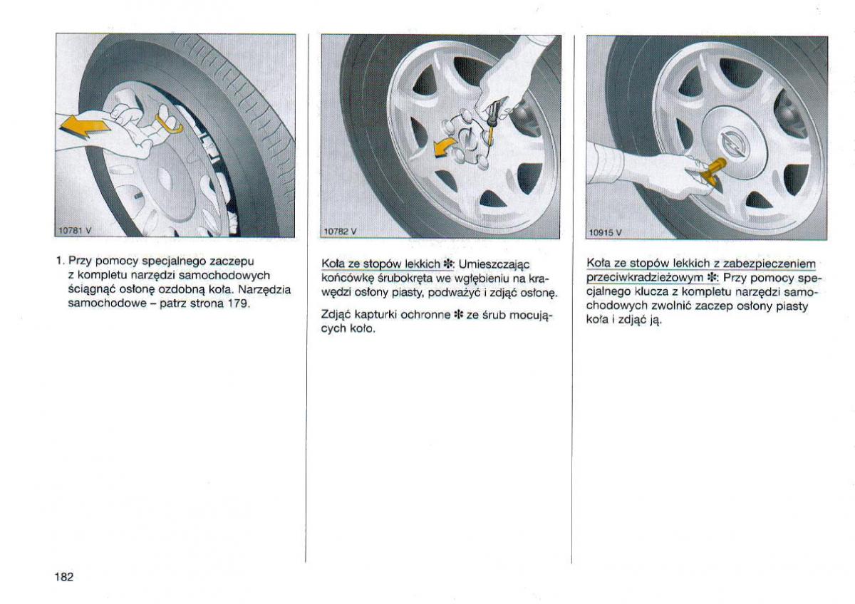 Opel Omega Vauxhall Omega B FL instrukcja obslugi / page 183