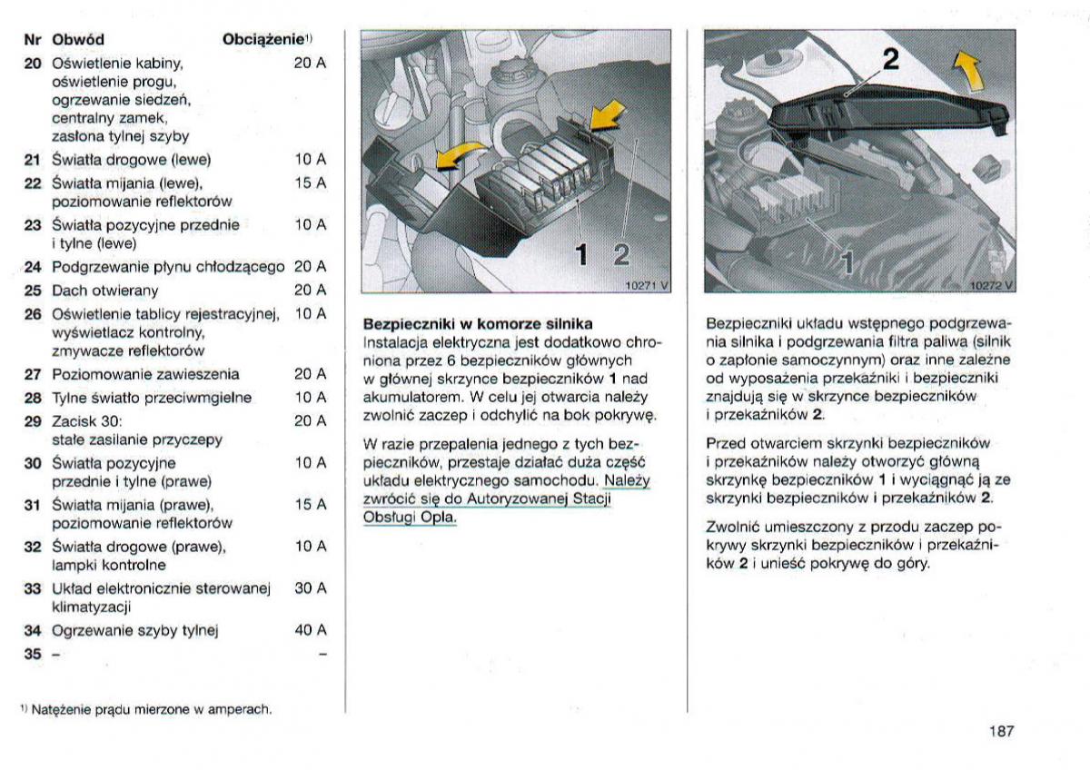 Opel Omega Vauxhall Omega B FL instrukcja obslugi / page 188