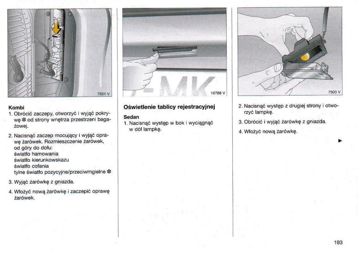 Opel Omega Vauxhall Omega B FL instrukcja obslugi / page 194