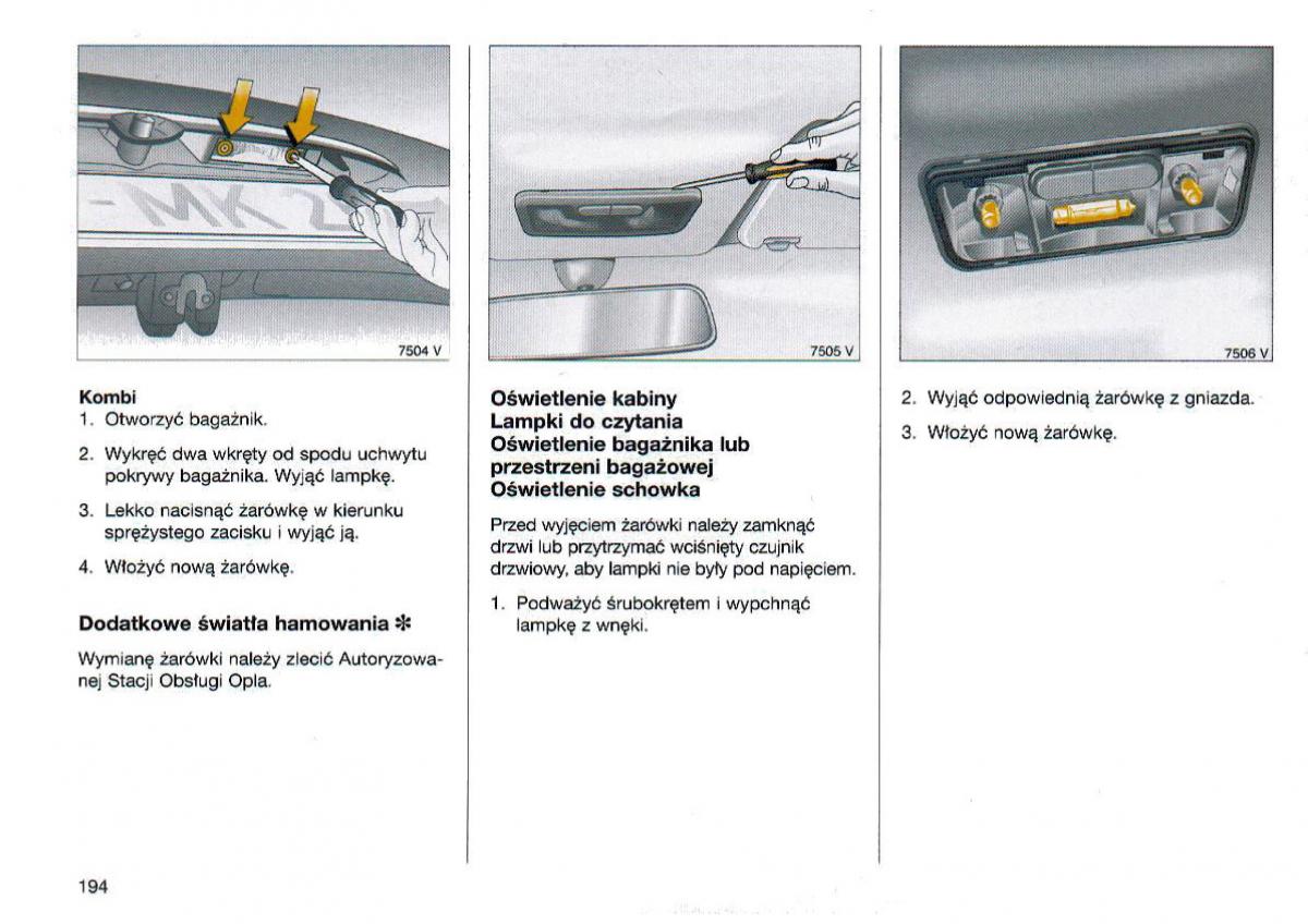 Opel Omega Vauxhall Omega B FL instrukcja obslugi / page 195