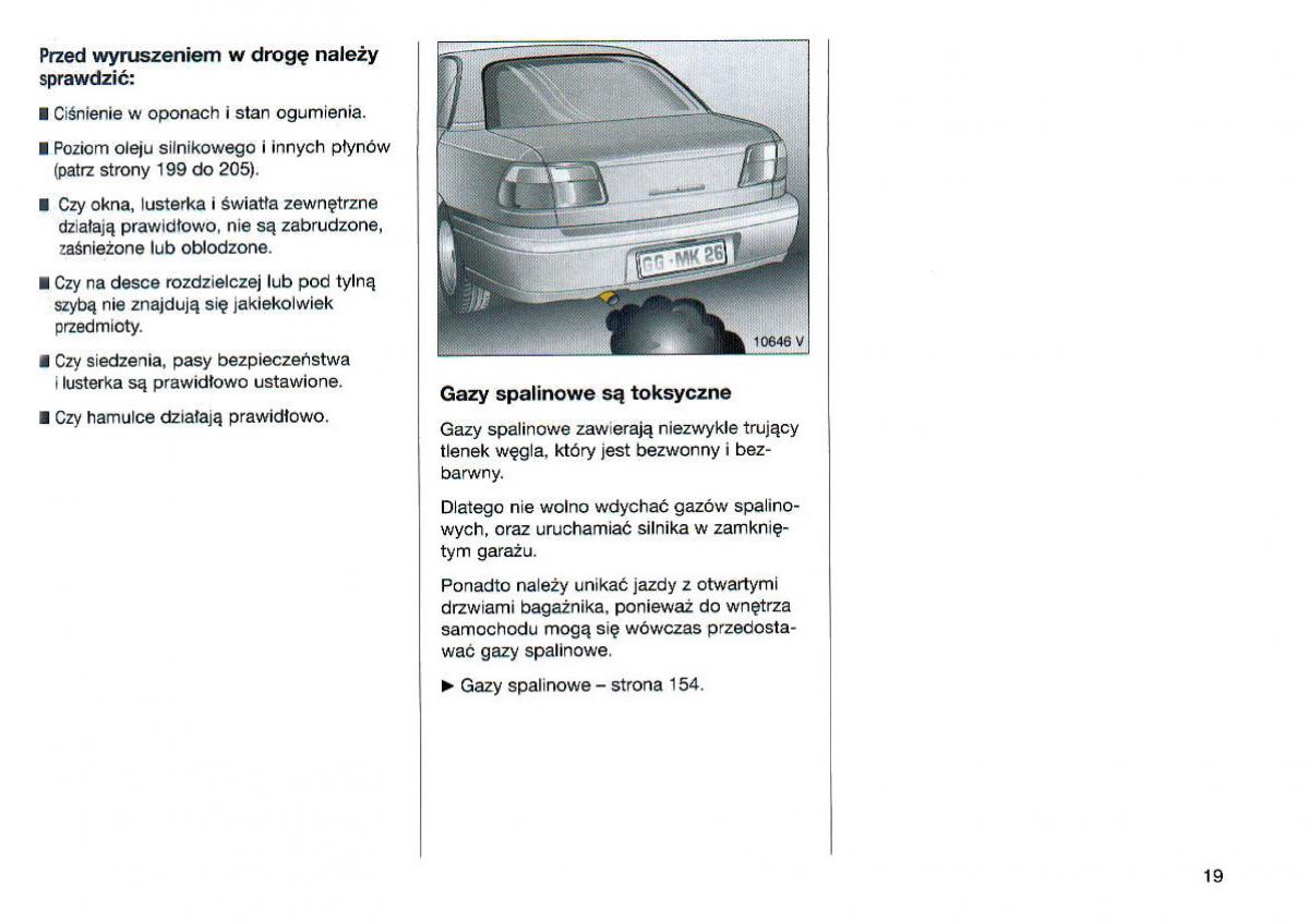 Opel Omega Vauxhall Omega B FL instrukcja obslugi / page 20