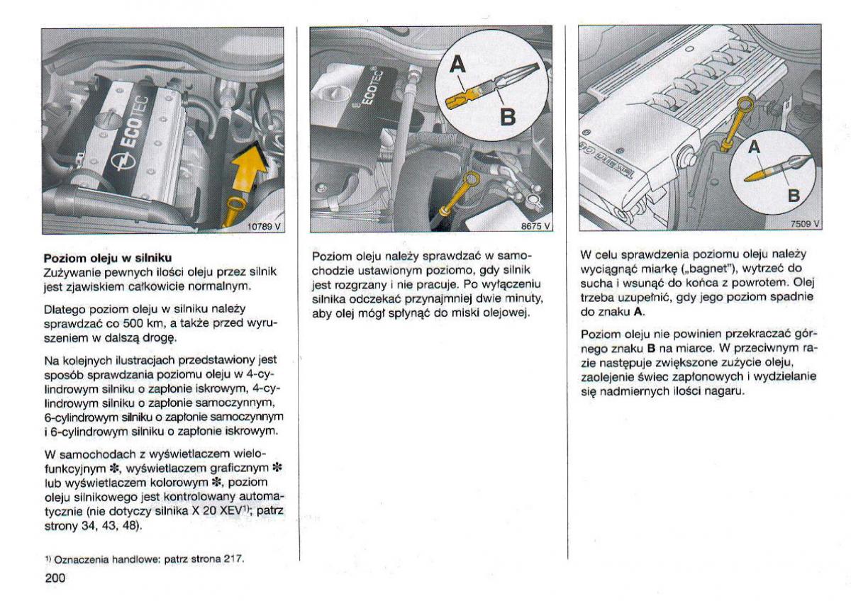 Opel Omega Vauxhall Omega B FL instrukcja obslugi / page 201