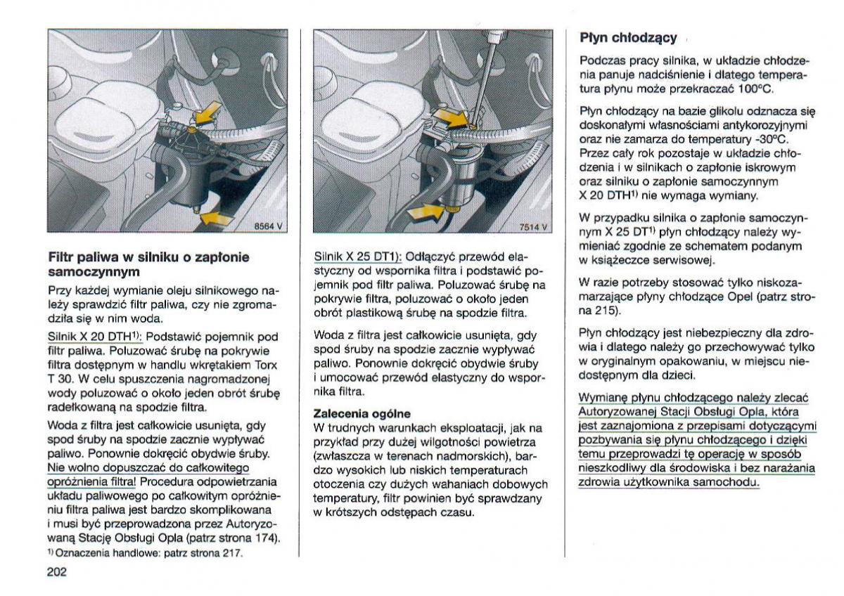 Opel Omega Vauxhall Omega B FL instrukcja obslugi / page 203