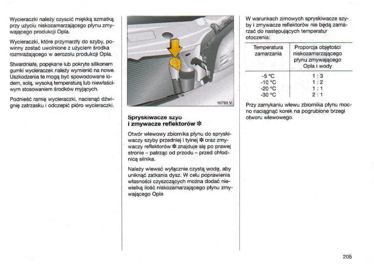 Opel Omega Vauxhall Omega B FL instrukcja obslugi / page 206