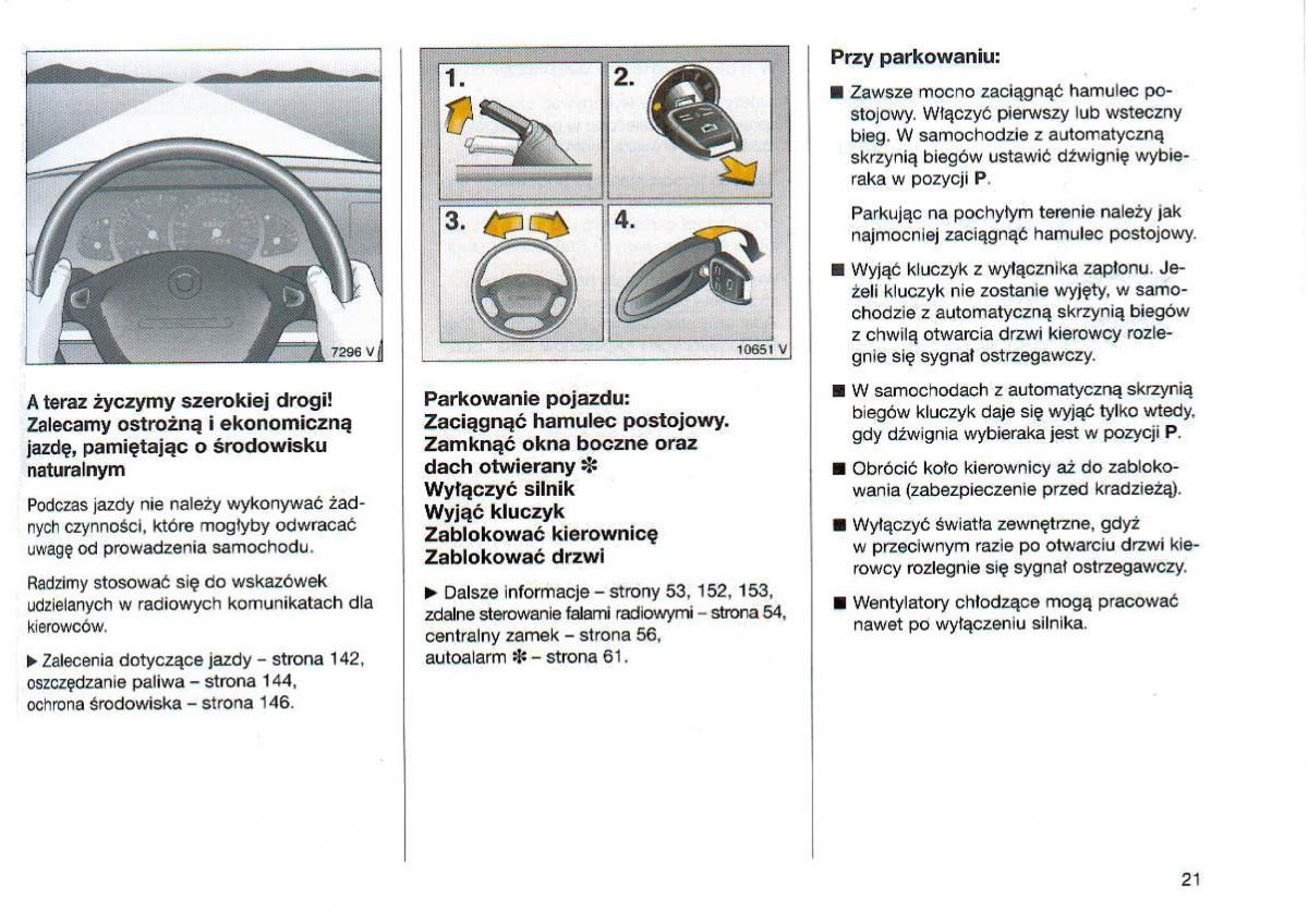 Opel Omega Vauxhall Omega B FL instrukcja obslugi / page 22