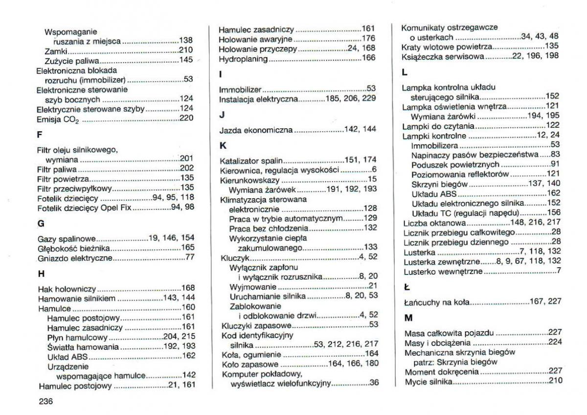 Opel Omega Vauxhall Omega B FL instrukcja obslugi / page 235