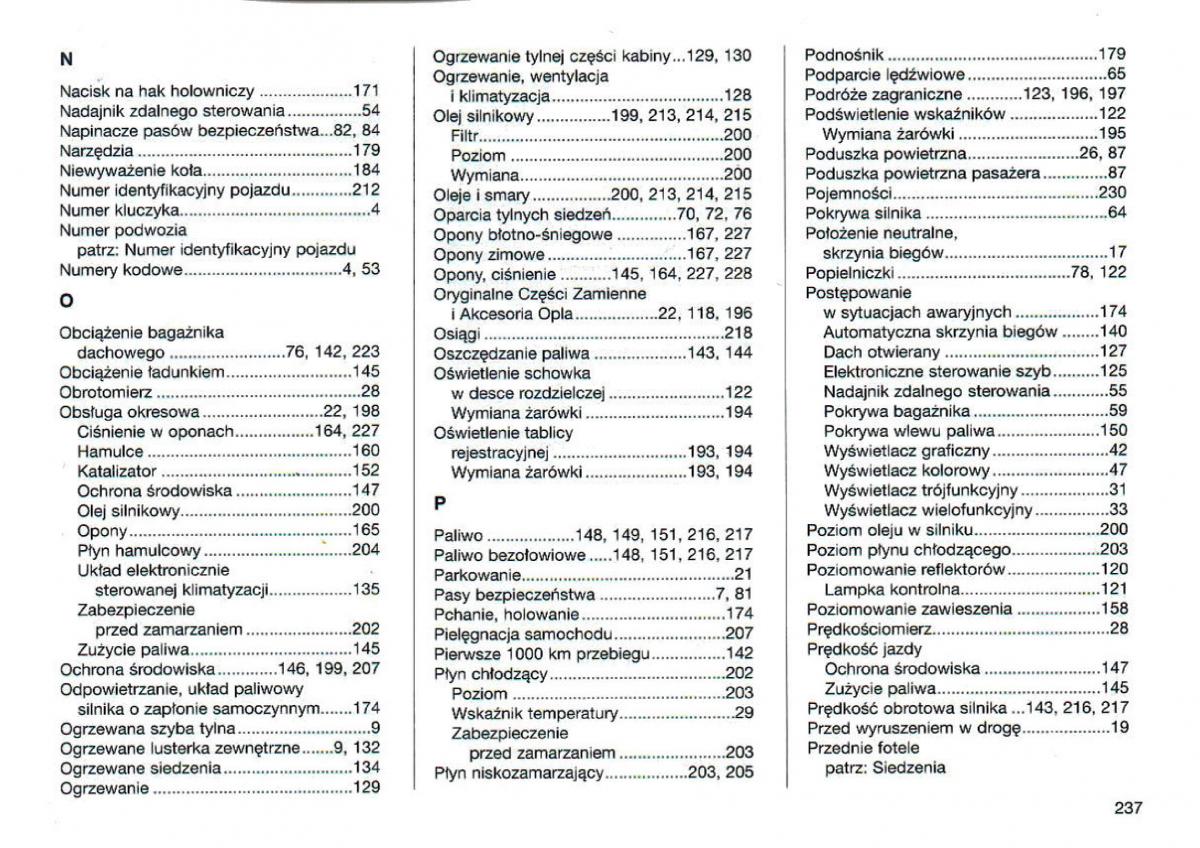 Opel Omega Vauxhall Omega B FL instrukcja obslugi / page 236