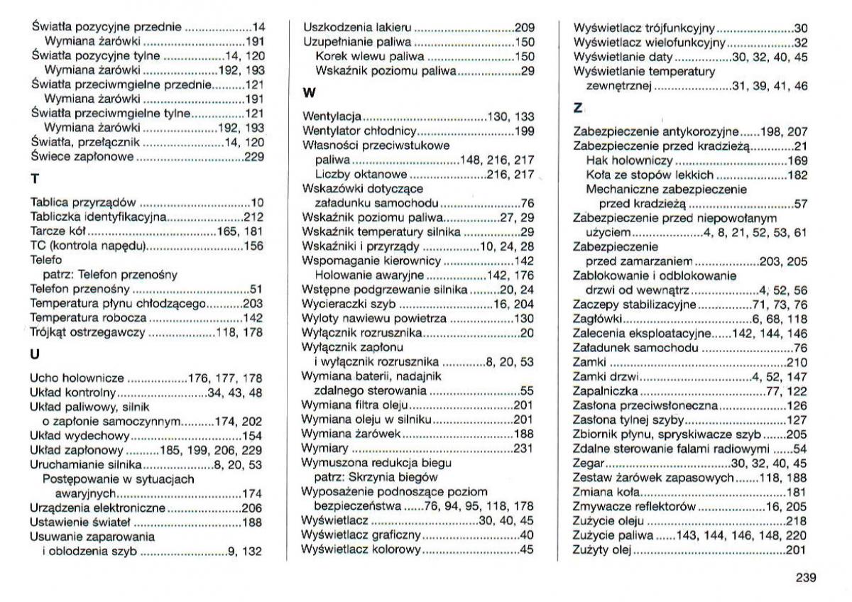 Opel Omega Vauxhall Omega B FL instrukcja obslugi / page 238