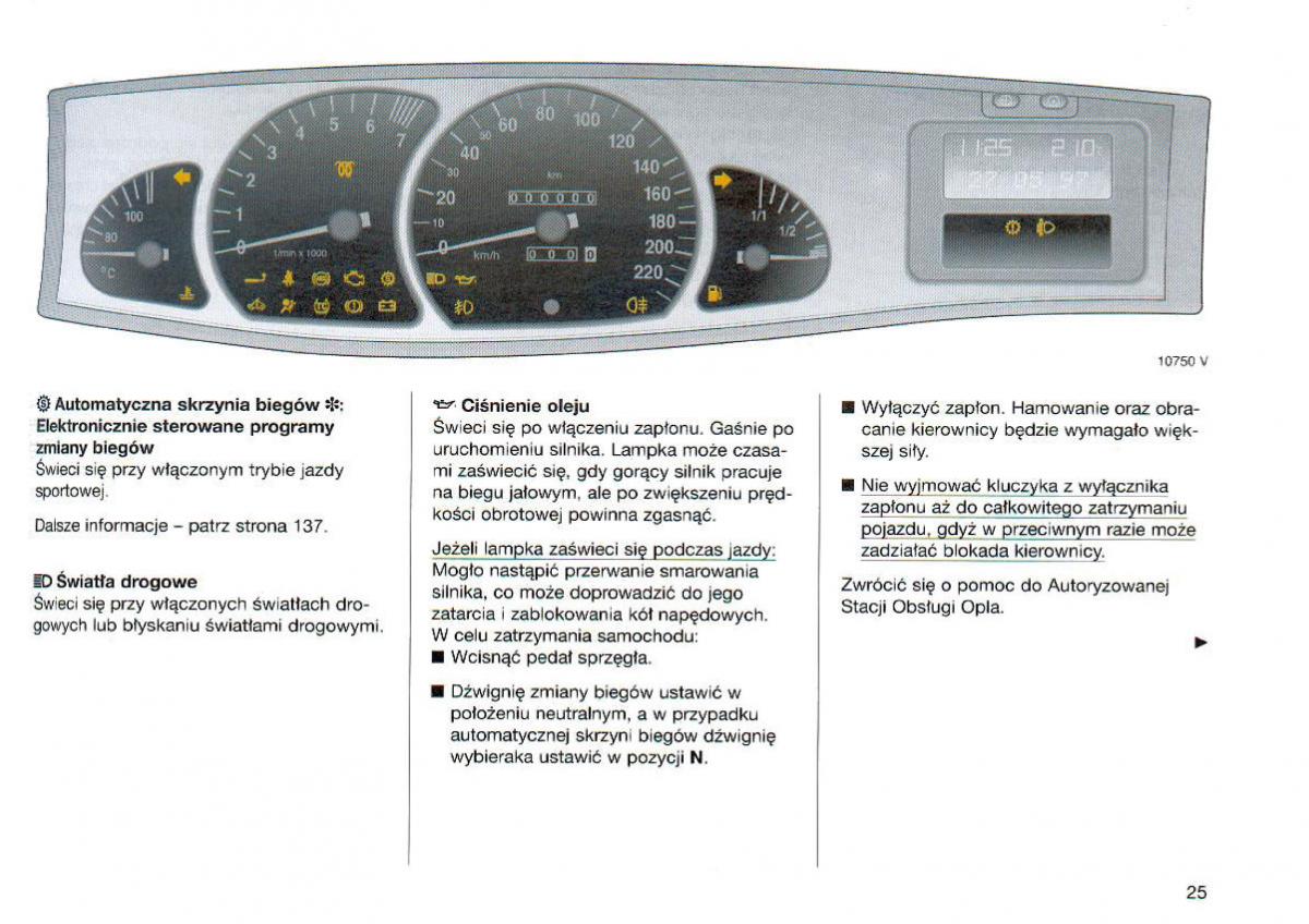 Opel Omega Vauxhall Omega B FL instrukcja obslugi / page 26