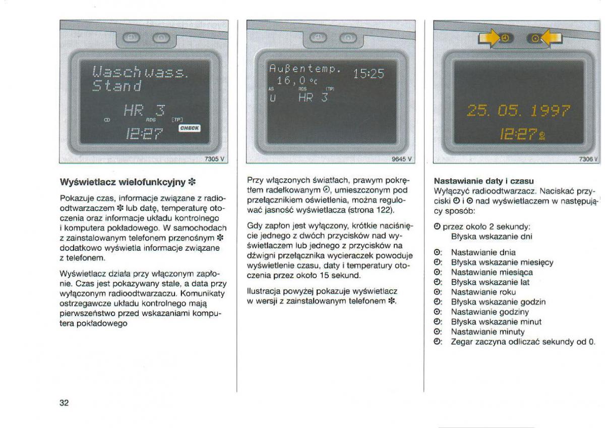 Opel Omega Vauxhall Omega B FL instrukcja obslugi / page 33