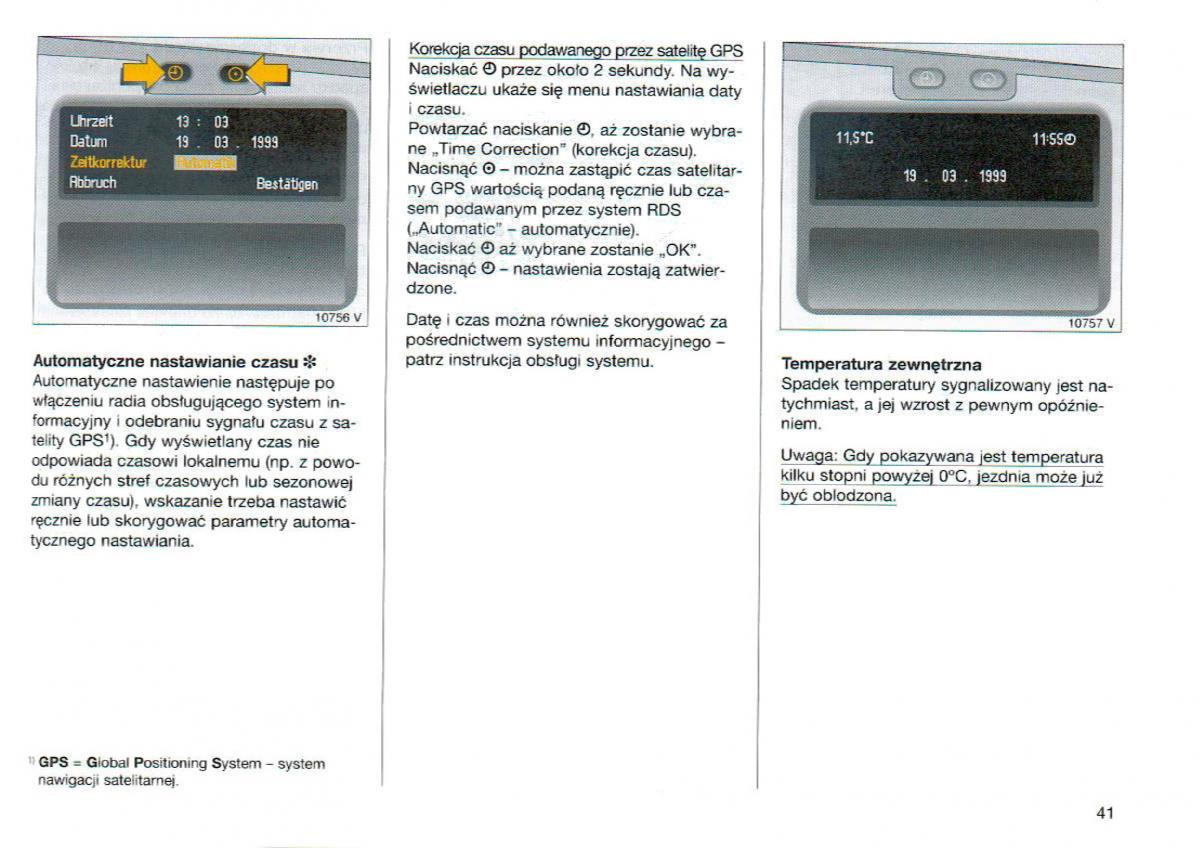 Opel Omega Vauxhall Omega B FL instrukcja obslugi / page 42