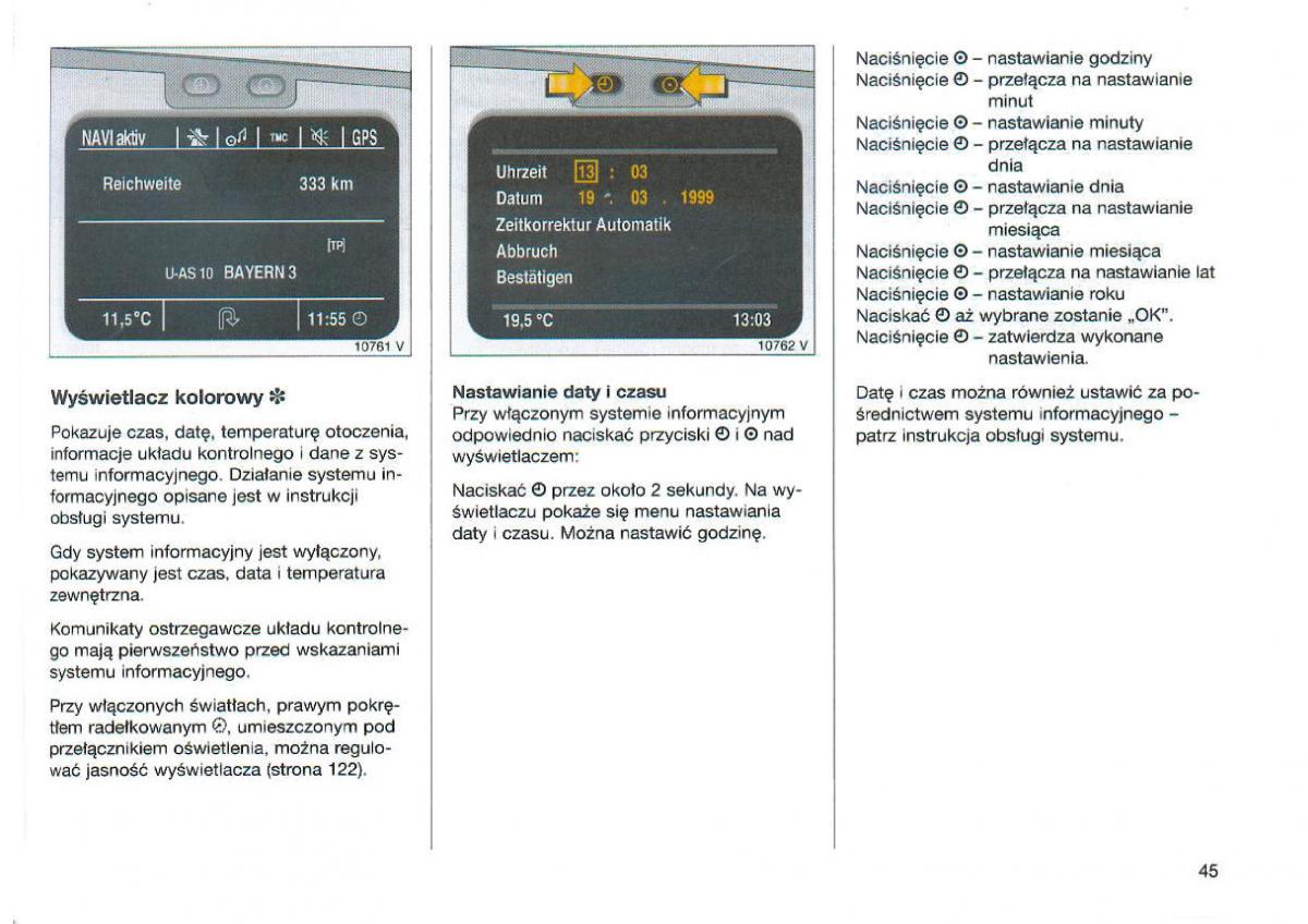 Opel Omega Vauxhall Omega B FL instrukcja obslugi / page 46