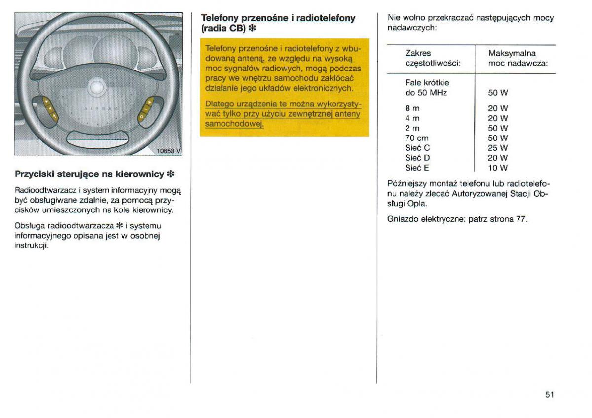 Opel Omega Vauxhall Omega B FL instrukcja obslugi / page 52