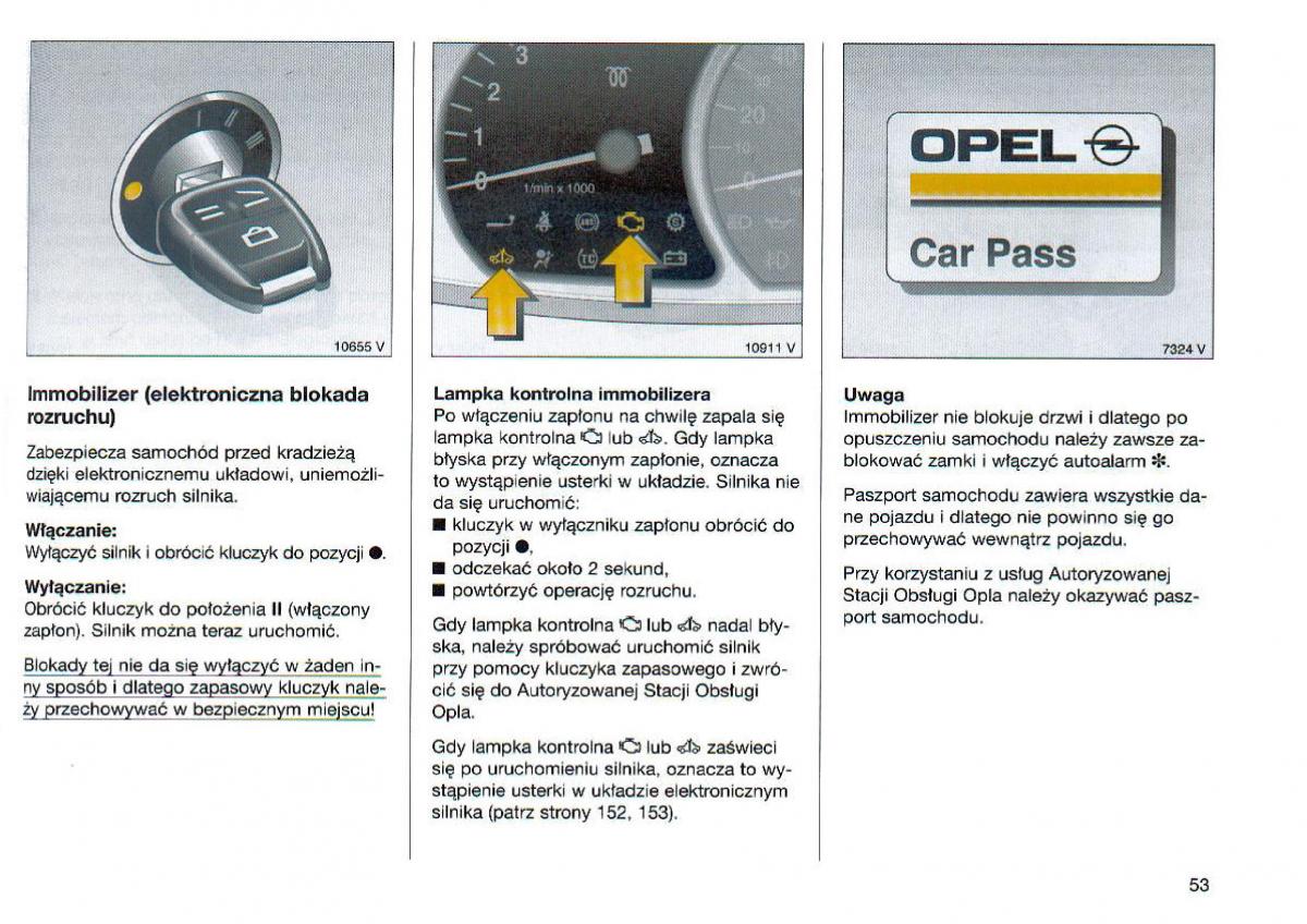 Opel Omega Vauxhall Omega B FL instrukcja obslugi / page 54