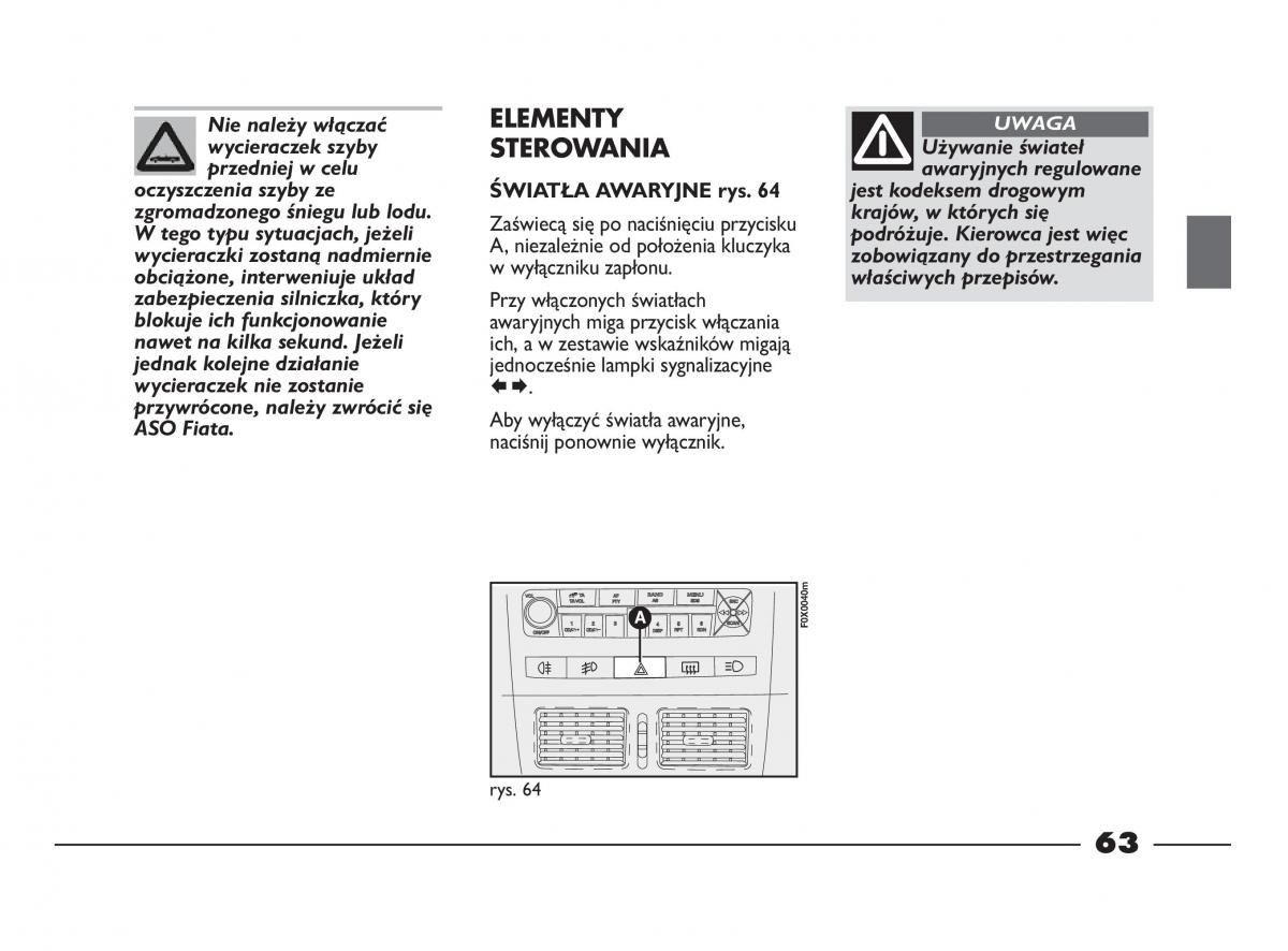 Fiat Strada IV 4 RAM 750 instrukcja obslugi / page 65