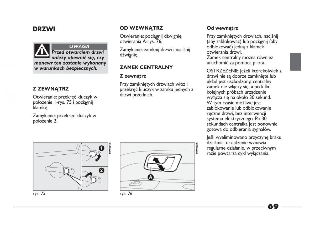 Fiat Strada IV 4 RAM 750 instrukcja obslugi / page 71