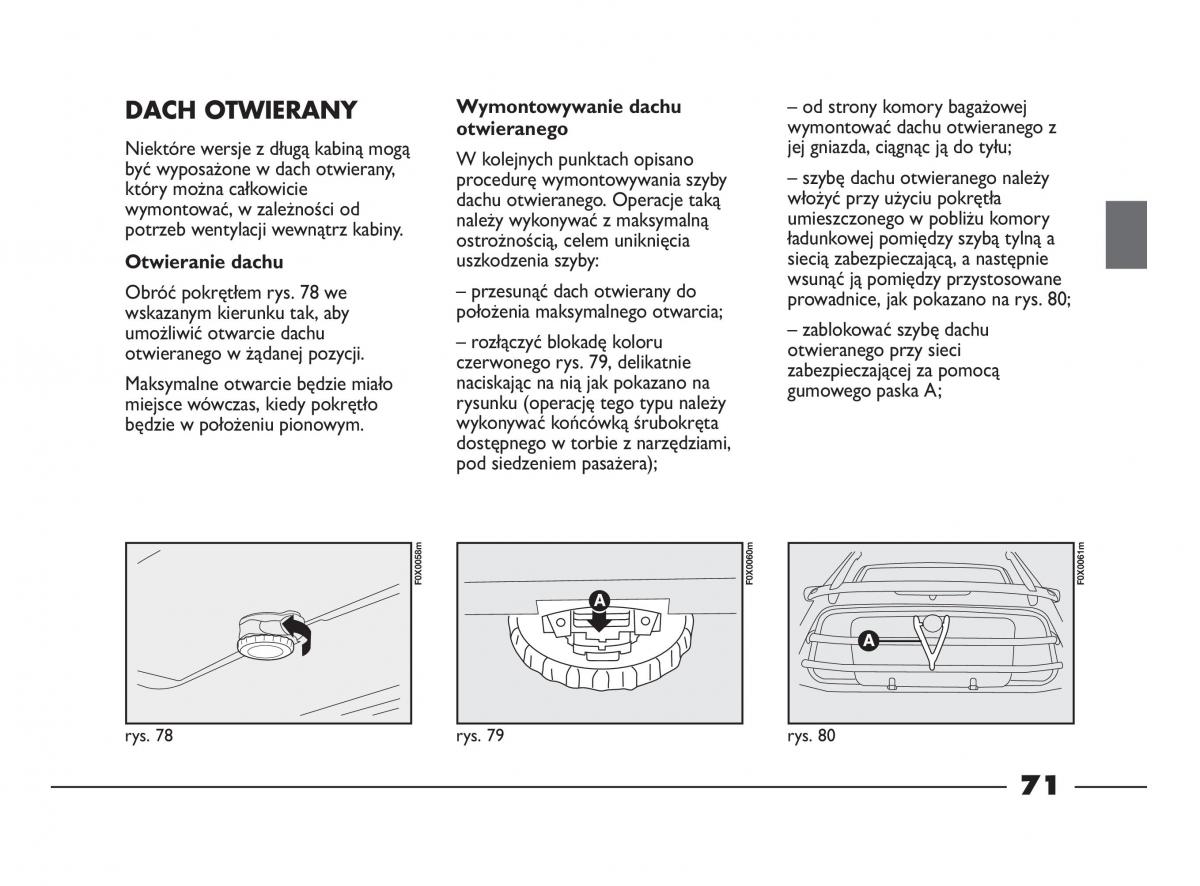 Fiat Strada IV 4 RAM 750 instrukcja obslugi / page 73