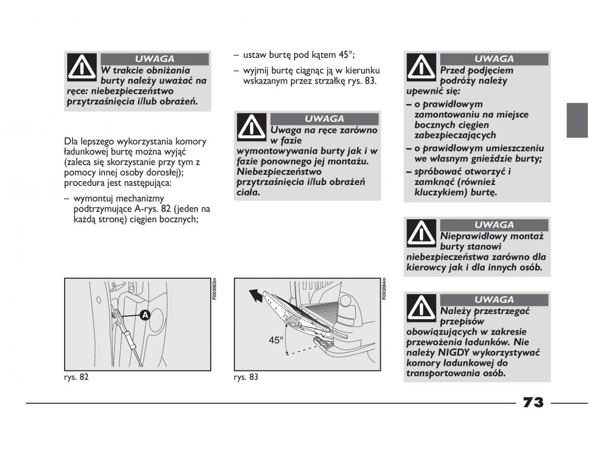 Fiat Strada IV 4 RAM 750 instrukcja obslugi / page 75