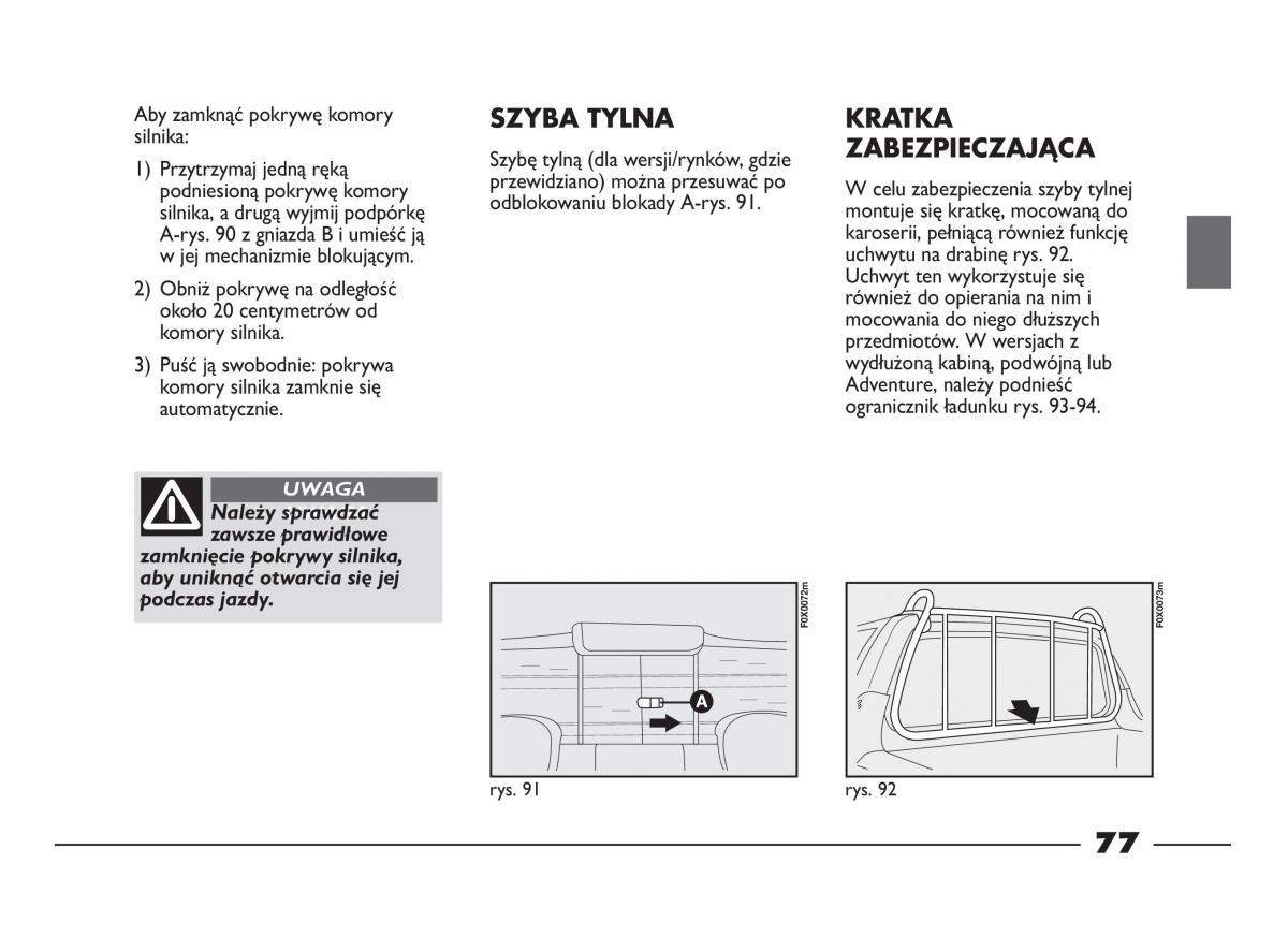 Fiat Strada IV 4 RAM 750 instrukcja obslugi / page 79