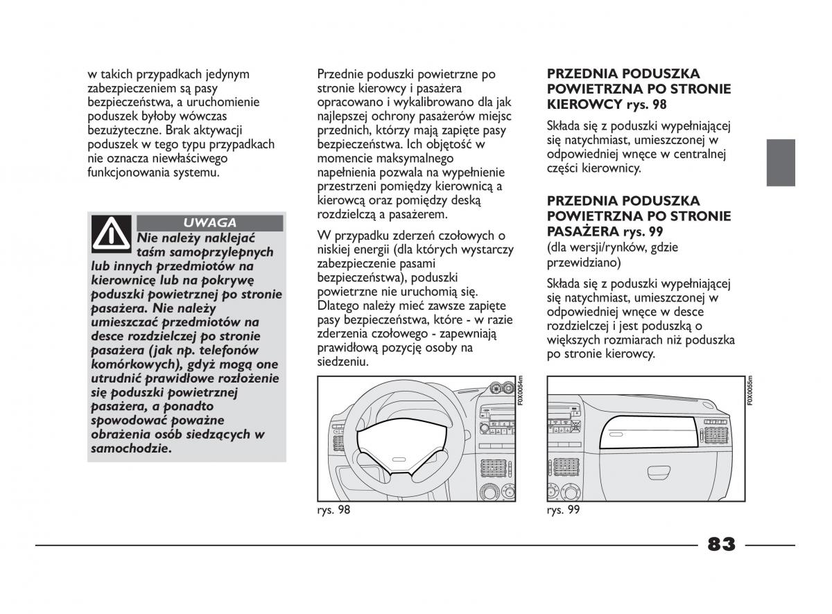 Fiat Strada IV 4 RAM 750 instrukcja obslugi / page 85