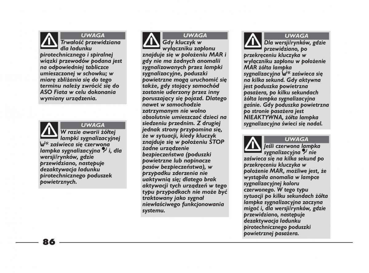 Fiat Strada IV 4 RAM 750 instrukcja obslugi / page 88