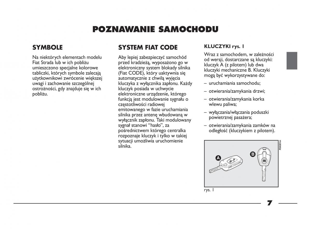 Fiat Strada IV 4 RAM 750 instrukcja obslugi / page 9