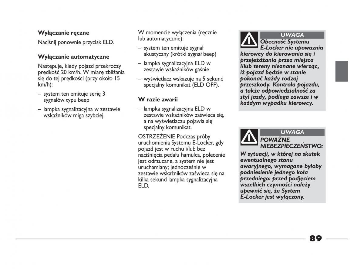 Fiat Strada IV 4 RAM 750 instrukcja obslugi / page 91