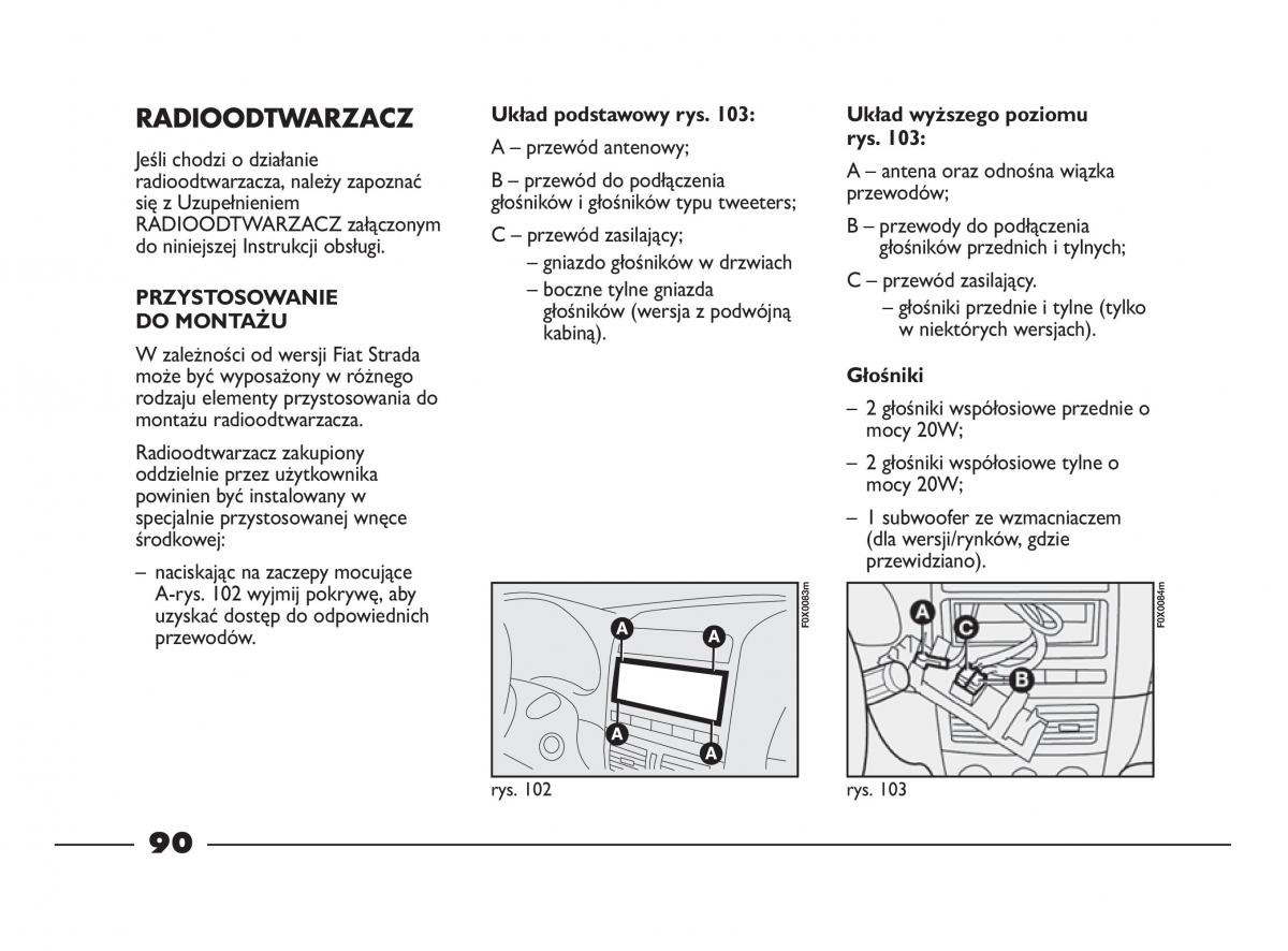 Fiat Strada IV 4 RAM 750 instrukcja obslugi / page 92