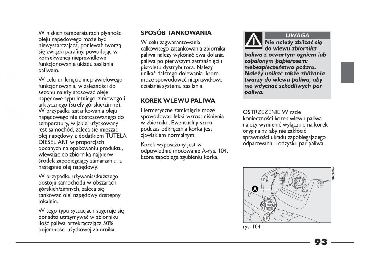 Fiat Strada IV 4 RAM 750 instrukcja obslugi / page 95