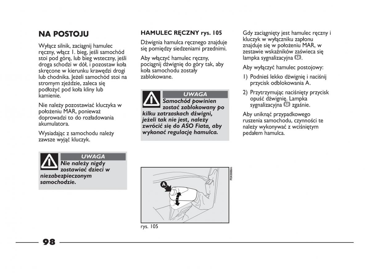 Fiat Strada IV 4 RAM 750 instrukcja obslugi / page 100