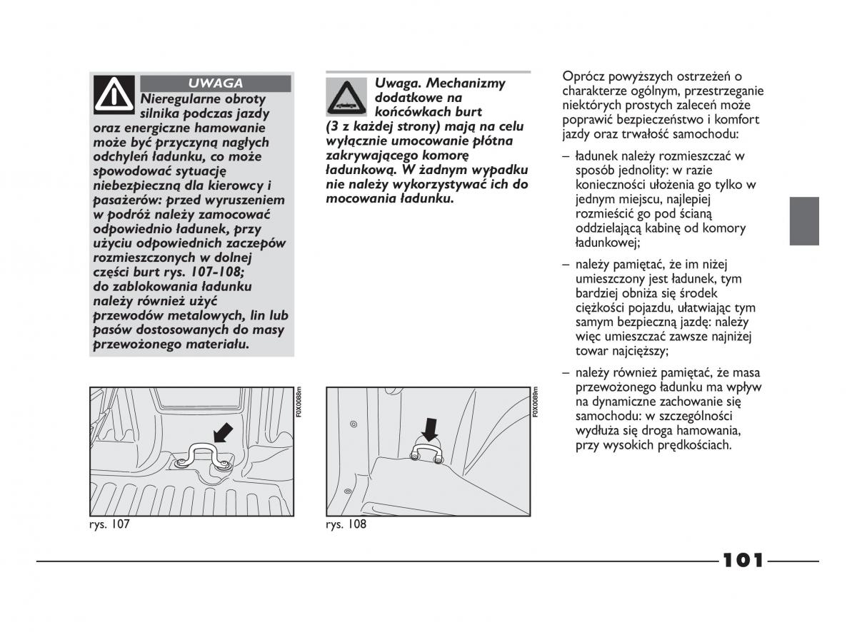 Fiat Strada IV 4 RAM 750 instrukcja obslugi / page 103